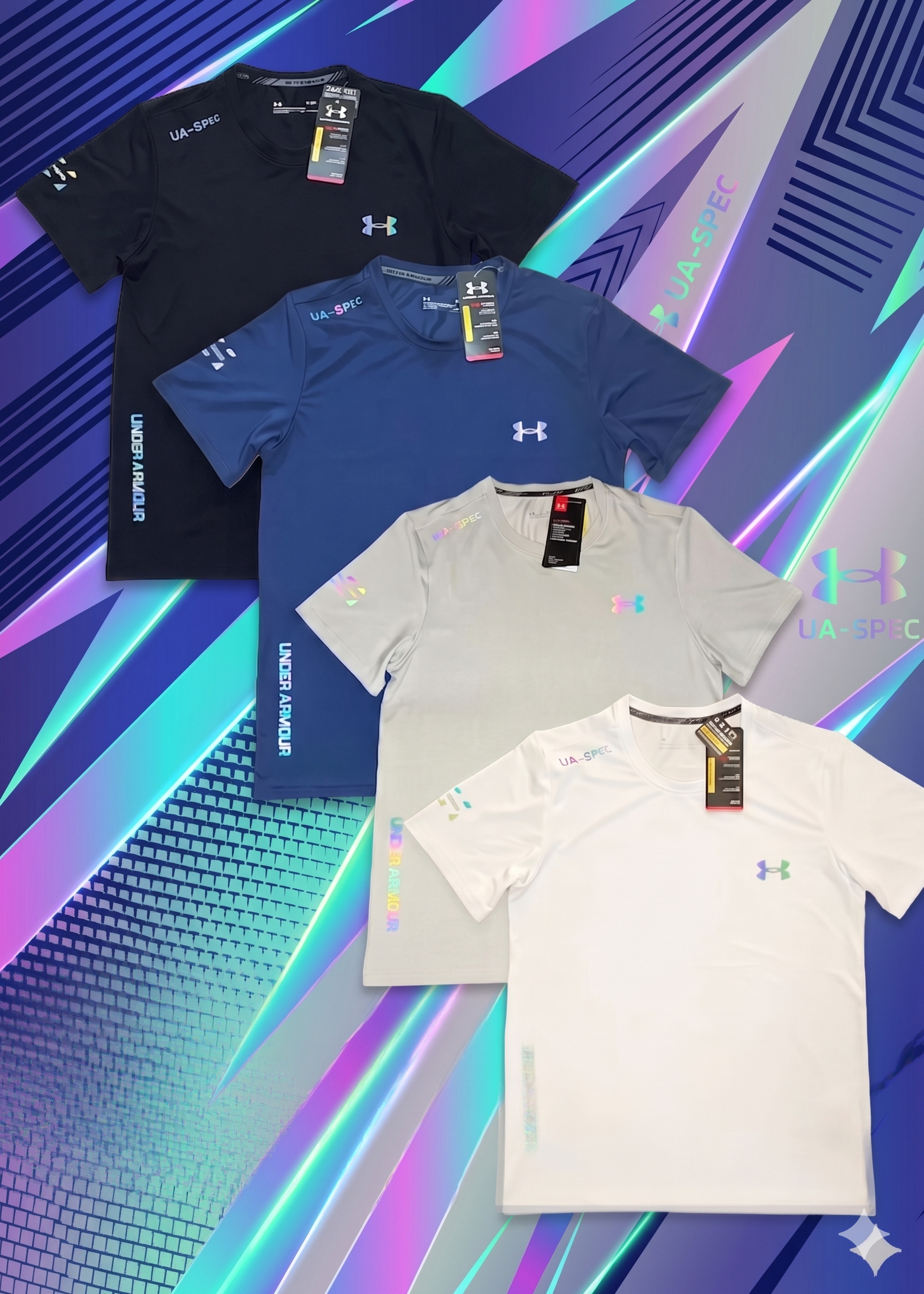Pack de 4 t-shirts réfléchissants